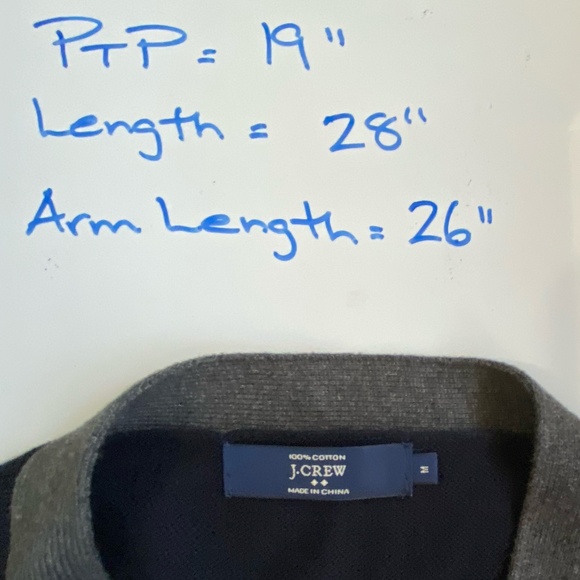 J Crew Mens Dk Blue Cotton Button Up V-Neck Classic Casual Cardigan Sz- M - Picture 15 of 15